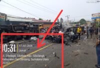 Lokasi Kejadian Tabrak Beruntun di Sibolangit, Jumat (17/7/2026)