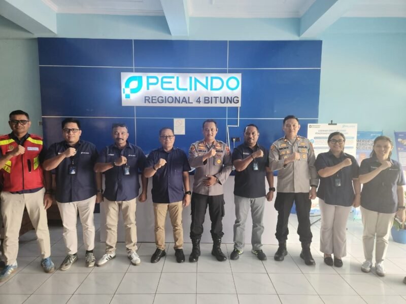 Kapolres Bitung AKBP Arie Sulistyo Nugroho, S.I.K.,M.H Bersama Jajaran Pelindo Reg.IV Bitung 